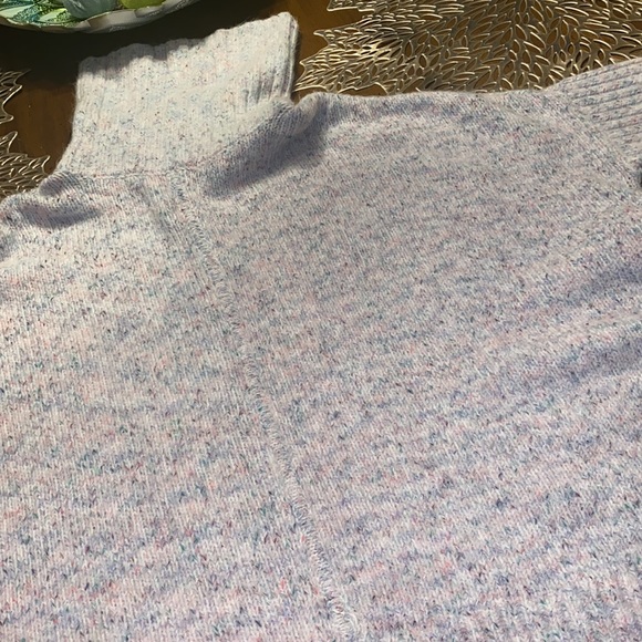 Loft FLECKED TURTLENECK PONCHO SWEATER - Picture 3 of 4